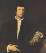 TIZIANO Vecellio Man with Gloves at oil painting artist